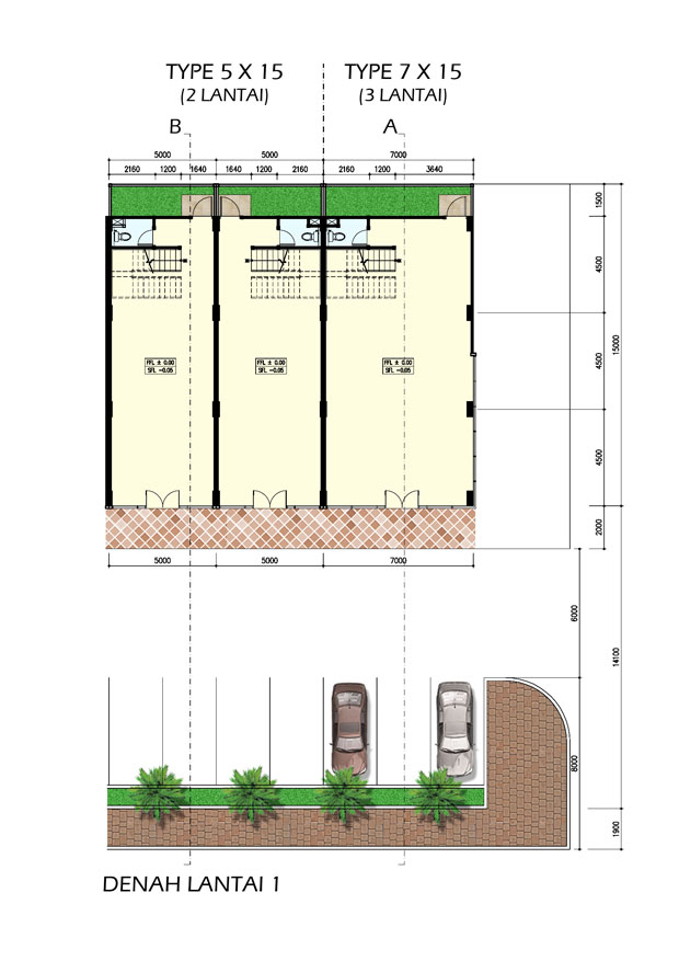 Tipe 5 x 15 2 Lantai  Amethyst Business Park 